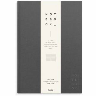 Notebook Textile A4 dark grey lined