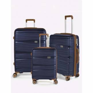 Kuffertsæt RW Travel Alfrida blå 20”/24”/28” PP-plast med TSA-lås