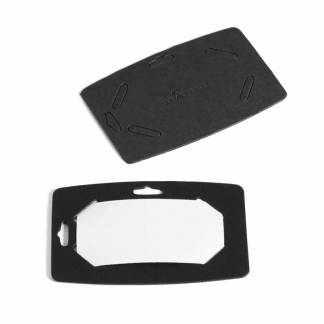 Navneskilt Durable 40x75mm genbrugspap sort 20st/pak