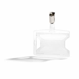 Kortholder Durable reXycle  t/1 kort klar med stropklemme 10stk/pak