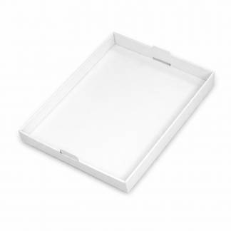 Kagemands&aelig;ske hvid stabelbar 600x452x113mm