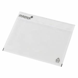 Følgeseddellomme i genbrugsplast C6 u/tryk 175x140mm 1000stk/kar Plast40/Plast20/Papir46