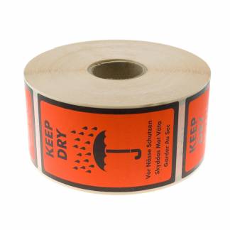 Etiketter selvkl. tryk: Keep Dry 120x70mm 1000stk/rul