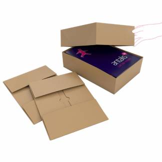 Rigsarkivæske 380x250x80mm bund - bølgepap A4