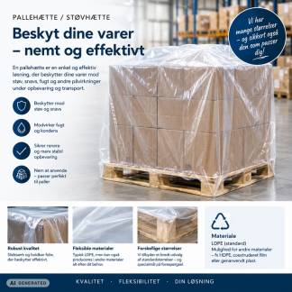 Plastikh&aelig;tte i 100% genanvendt plast til 1/1-palle 1200/900x700x0,045m