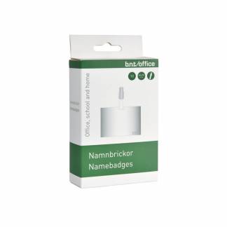 Navneskilte t/ID 60x90mm bl&oslash;d plast liggende format