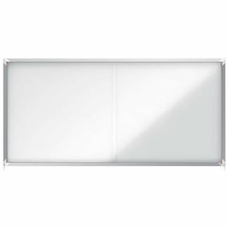 Opslagsskab skydelåge Nobo 27xA4 hvid