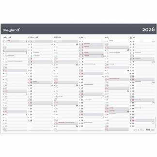 K&aelig;mpekalender Moderne 2x6 mdr. 2026 papir r&oslash;r
