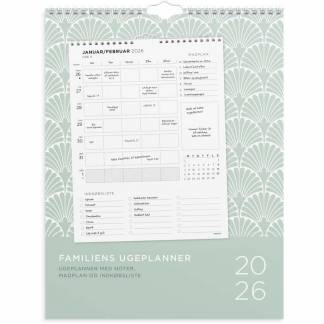 Familiekalender Ugeplan m. lister 2026