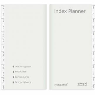 Index Planner m&aring;nedskalender REFILL + tlf.reg. 2026