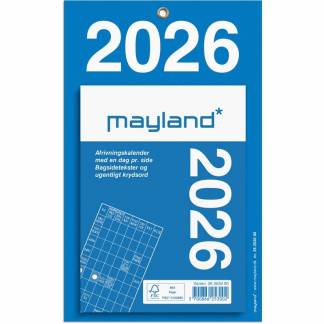 Kontorafrivningskalender m/bagsidetekst 2026