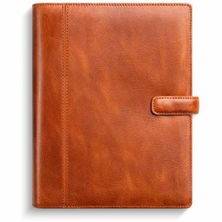 System A5 ugekalender h&oslash;jformat brun skind 2026