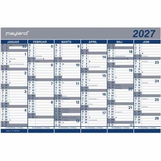 Kontorkalender Dobbelt halv&aring;rskalender 2027