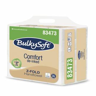 Papirh&aring;ndkl&aelig;der ark, BulkySoft, Comfort 2 lag, hvid 215mmx240mm, karton a 3000 stk