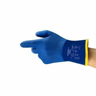 Sk&aelig;rehandske Ansell Alpha Tec Cold Pro. XL nylon/polyamid, bl&aring;, pakke 