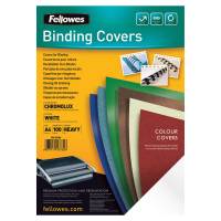 Fellowes Blank Indbindingsomslag A4 Hvid 100 Pakke Disse Fellowes ringbind har en lædertekstur til at afslutte dine rapporter og dokumenter professionelt. De er velegnede til brug med tråd- og kambindingsmaskiner og er A4-størrelse, hvilket gør dem ideell