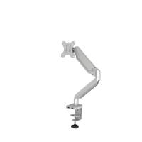 Platinum Series Single Monitor Arm Sølv Fellowes skærmholder med gasfjeder og 2 USB-porte. Passer skærme op til 8 kg og 32 tommer.