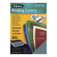 Fellowes Indbindingsomslag Mørkegrøn A4 100 stk Dette omslag med læderstruktur giver en langtidsholdbar, beskyttende og professionel finish til enhver præsentation, hvilket sikrer resultater af høj kvalitet og beskytter dine dokumenter mod skader