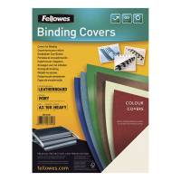 Fellowes Indbindingsomslag Elfenbensfarvet 100 Pakke Elfenbensfarvede omslag - A3-format - Grain Leather-struktur - Produkt fremstillet af FSC" MIX - Kompatibel med alle ringbindsmaskiner af plast eller metal.