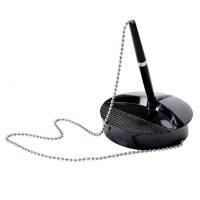 FELLOWES Skrivebordspen Sort Velegnet til brug på diske og skriveborde. Indeholder dobbeltklæbende fastgørelsespuder til disken520 mm krom kædeStabil 300g base