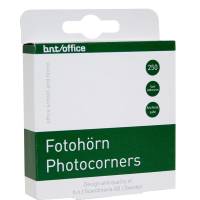 Fotohj&oslash;rner Transparent 250 Pack Fotohj&oslash;rner i papdispenser - transparent, syrefrie og arkivsikre. Pakke med 250 stk.