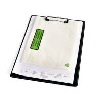 Clipboard A4 Uden Forside Sort Clipboard A4 uden forside, med clips i toppen.Produceret i Pvc, pap og metal.