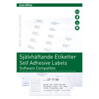 Kopi & Laseretiket 52,5x29,84mm 100 Pack Hvide selvklæbende etiketter til brug indendørs..Udskriftskvaliteten er i top på både sort/hvid og farveprint.