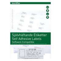 Kopi & Laseretiket 199,6x289,1mm 100 Pakk Hvide selvklæbende etiketter til brug indendørs..Udskriftskvaliteten er i top på både sort/hvid og farveprint.