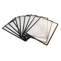 Quickload Lommer A4 5st Sort A4 QuickLoad lommer med dobbeltsidet QuickLoad åbning, som gør det let at udskifte dokumenter..Lommen er fremstillet af 100% miljøvenligt PP plastik.