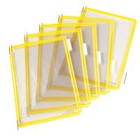 Tarifold Lommer PVC A4 10st Gul Super robuste lommer til registersystem i A4! Displaylommer fra Tarifold holder en kvalitet i absolut særklasse. De er fleksible og robuste. Topåbning.