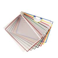 Tarifold Lommer PVC A4 10st Assorterede Farver Super robuste lommer til registersystem i A4! Displaylommer fra Tarifold holder en kvalitet i absolut særklasse. De er fleksible og robuste. Topåbning.