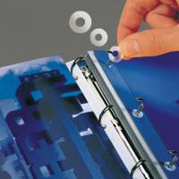 Hulforstærker PP 500stk/fp Selvklæbende hulforstærker er ideel til dokumenter, der ofte tages ud af og sættes ind i ringbind.