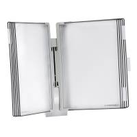 Tarifold Væg Display Design Line A4 10 Lommer Grå Panelsystem Design Line, Væg A4x10.  Kan udvides uendeligt ved at forbinde vægbeslag side om side.