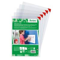 Kang Selvkl&aelig;bende Flytbare Skiltelommer A4 5 Pack Flytbare, selvkl&aelig;bende skiltelommer kan s&aelig;ttes p&aring; stort set alle j&aelig;vne overflader, flyttes og fjernes uden at de efterlader limrester og lignende. Enkel og stilfuld l&oslash;sning til visning af dokumenter p&aring; gla