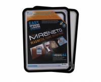 Magneto Ramme med Magnetisk Bagside A4x2, Sort To-sidet ramme med hel magnetisk bagside som kan sættes på magnetiske overflader som f.eks produktionsmaskiner eller i køkkener.