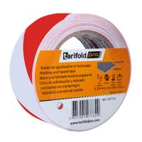 Markeringstape 33mx50mm Rød/Hvid Advarselstape er en enkel og god løsning, der sikrer en tydelig, sikker og holdbar gulvmærkning indendørs. Optimal synlighed takket være farver med høj kontrast.