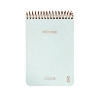 KOZO Notesbog A6 Premium Ash Green 100 gram cremefarvet papir80 sider med linierKraftigt betræk med linnestrukturStilfulde detaljer i bronzeDatolinjer på hver side