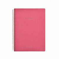 KOZO Notesbog A4 Premium Guava Pink KOZO Premium notesbog har 160 linjerede sider i cremefarvet 100 g FSC-papir, som giver en eksklusiv f&oslash;lelse og modvirker gennemtr&aelig;ngning af bl&aelig;k. Notesbogen har plads til dato &oslash;verst p&aring; hver side og kan matches med andr