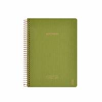 KOZO Notesbog A5 Premium Olive Green KOZO Premium notesbog er absolut en af de flotteste notebooks p&aring; markedet. Med sit h&aring;rde omslag, d&aelig;kket af h&oslash;jkvalitets 100% bomuldsl&aelig;rred, er den perfekt at skrive i, selv n&aring;r du har den liggende p&aring; sk&oslash;det eller st&aring;en