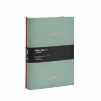 KOZO Notesbog A5 3 Pakke Coffee Sand Aloe Vera 3-pak med bløde KOZO-notesbøger i A5-størrelse med omslag i tre trendy farver.