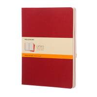 Cahier Journal Linjeret XL Rød 3-Pack Moleskine Cahier Journals er flotte letvægts notesbøger med inderlomme til løse notater.