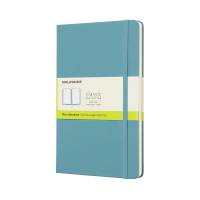 Classic Hard Blank Large Reef Blue Moleskines Classic Notebooks med hårdt omslag i large holder en høj kvalitet og indeholder hele 240 sider.