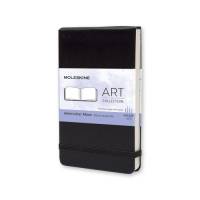 Art Watercolor Album Pocket Sort Moleskine Watercolor album kan absorbere store mængder vand er er perfekt til akvareller. Indeholder 60 sider med 200 gram syrefrit koldpresset papir.