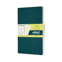 Volant Journal Blank Large Grøn & Lemon 2-Pak Moleskine Volant Journals är flexibla anteckningsböcker av hög kvalitet, där alla sidor är uttagbara. Säljs alltid i 2-pack med matchande färger, och finns i flera olika storlekar och färger.