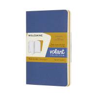 Volant Journal Linjeret Pocket Blå & Gul 2-Pak Moleskine Volant Journals er lette notesbøger som passer perfekt til to-do lister eller noter som skal deles efter som alle sider er perforerede.