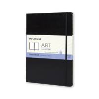 Art Skitsebog A4 Sort Moleskine Sketch Books med kraftigt 165 g/m2 papir som holder til mange udviskninger. Fås i flere størrelser og farver.