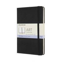 Art Skitsebog Medium Sort Moleskine Sketch Books med kraftigt 165 g/m2 papir som holder til mange udviskninger. Fås i flere størrelser og farver.
