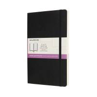Classic Soft Blank & Linjeret Large Sort Moleskine Classic Notebooks fåes nu med 'double layout. Med kombinationen af blankt og linjeret papir kan kreativiteten nå nye højder!