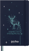 Harry Potter Classic Hard Linjeret Large Patronum Moleskine Limited Edition notesbog med Harry Potter-design og magisk glow-in-the-dark-effekt.