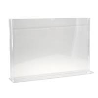 Akrylskilt, A4 T-formet Liggende Liggende T-formet skilteramme / menuholder. Fremstillet af støbt plexiglas for bedre holdbarhed.